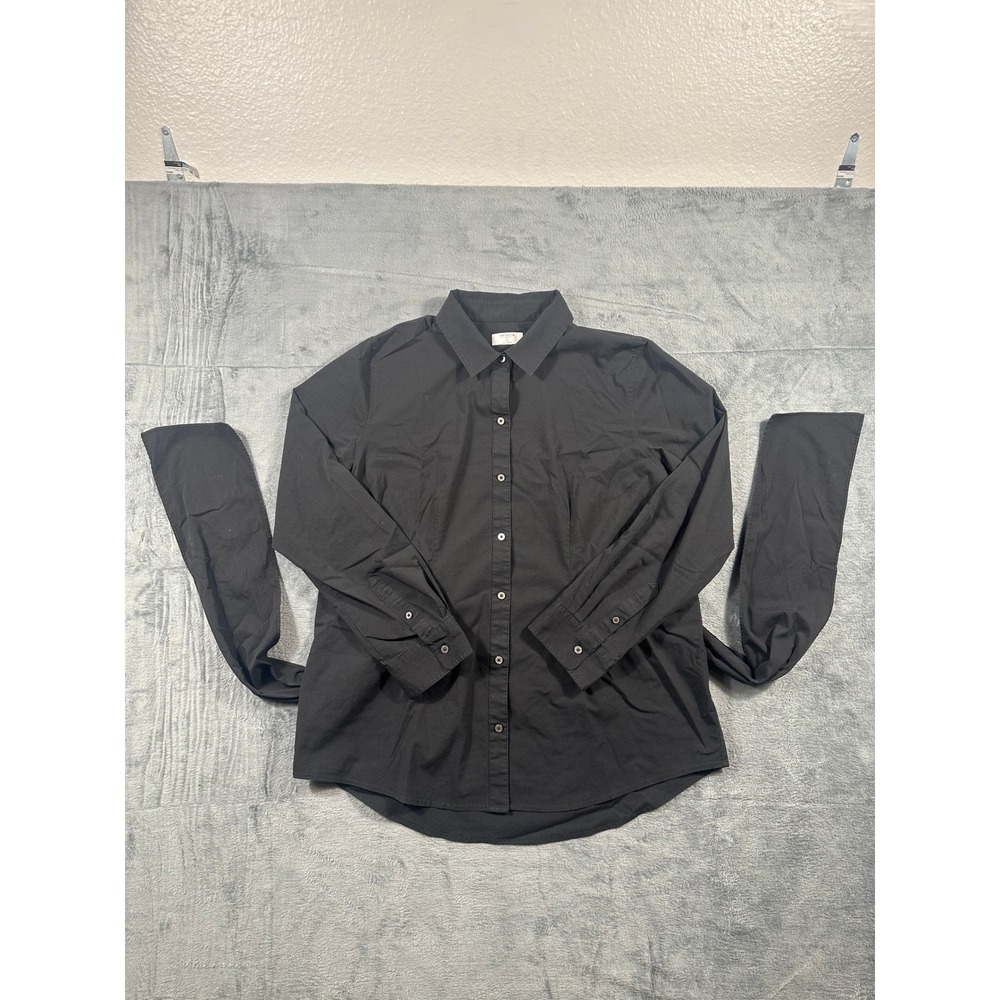 UNTUCKit For Her Black Button Down Shirt Tie Back Long Sleeve XL